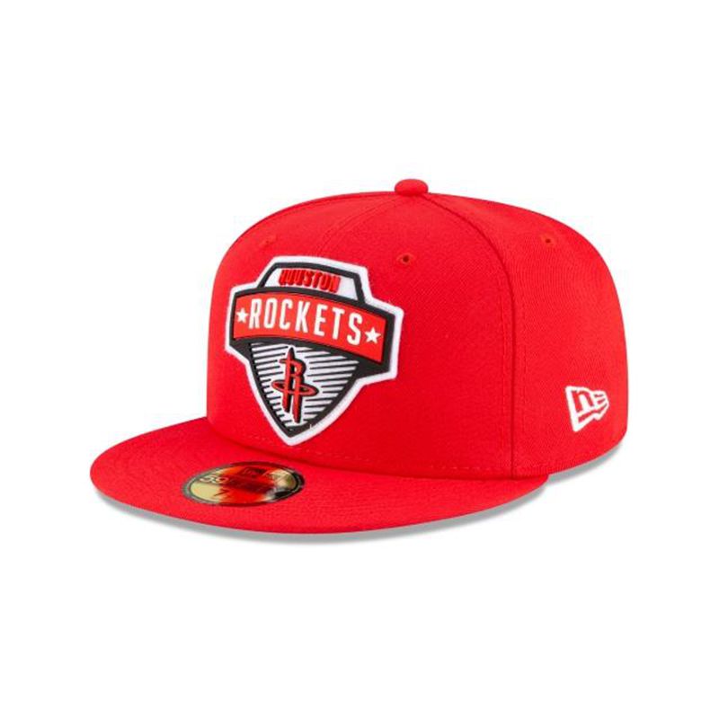 NBA Houston Rockets Tip Off Edition 59Fifty Fitted (KVK0338) - Red New Era Caps